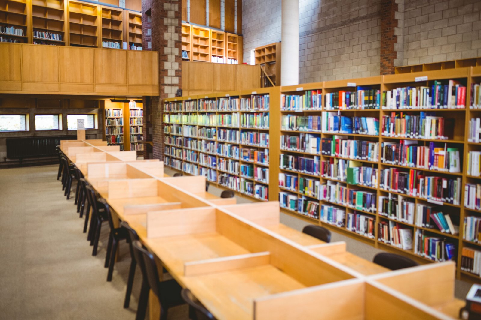 Empty library at the university