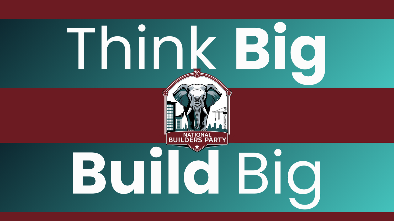 Think Big Build Big Elephant Background 16x9